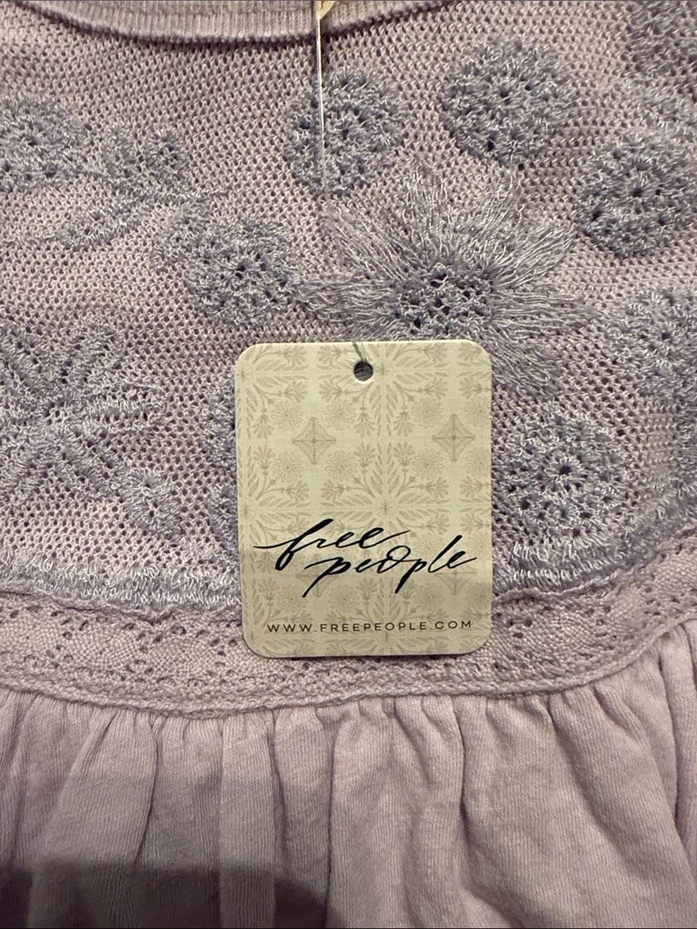 Free People Rose Ruffle Party Tee S NWT - Picture 6 of 13